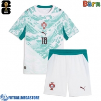 Fotballdrakt Barn Portugal Pedro Neto #18 Bortedraktsett VM 2026 Kortermet (+ Korte bukser)